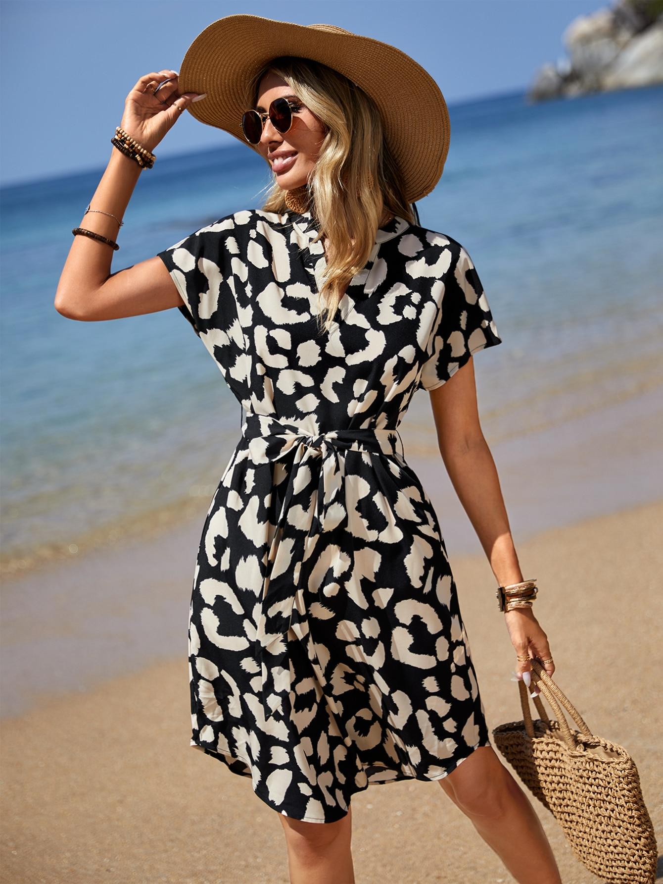 SHEIN KOLOROWA SUKIENKA PRINT S06__S