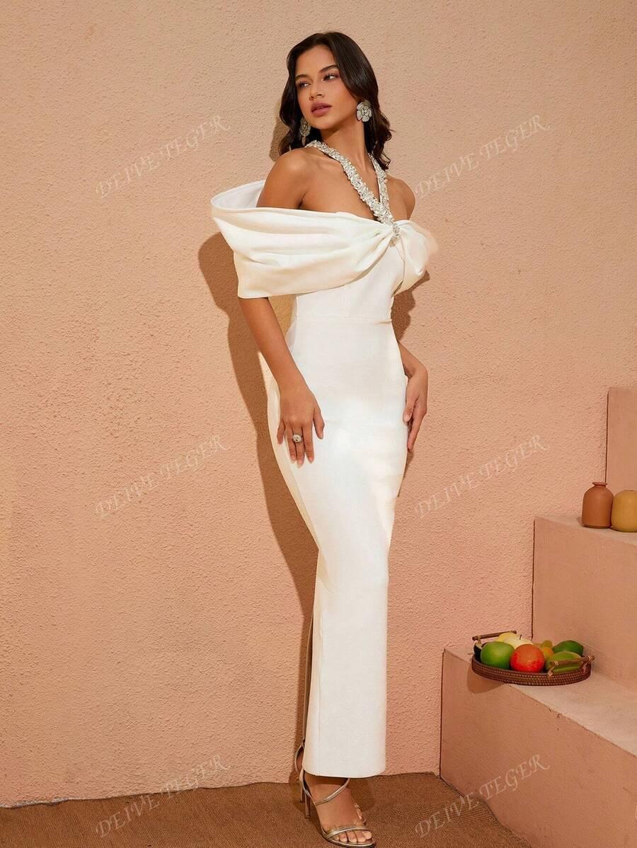 SHEIN BIAŁA MAXI SUKIENKA S06__M