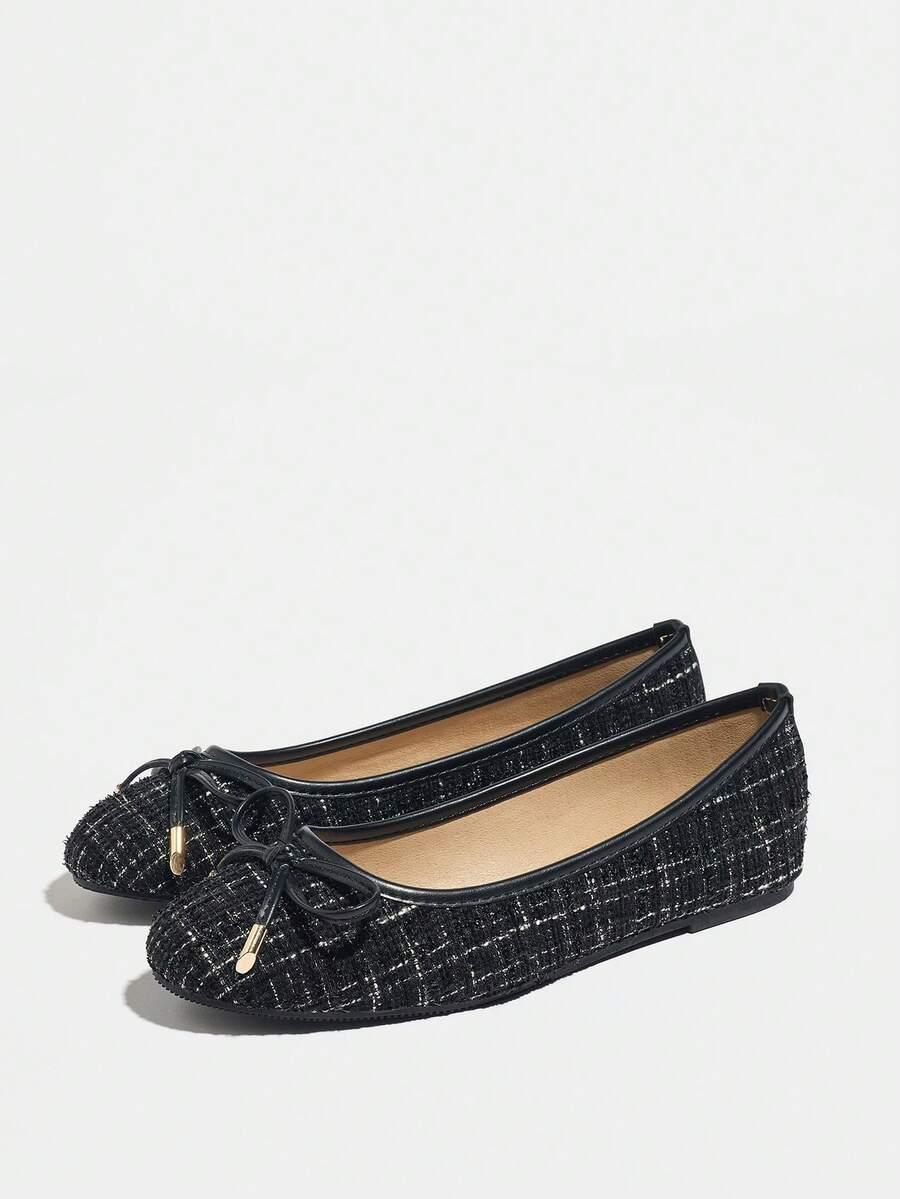 SHEIN CZARNE BALERINY KOKARDA S06__40