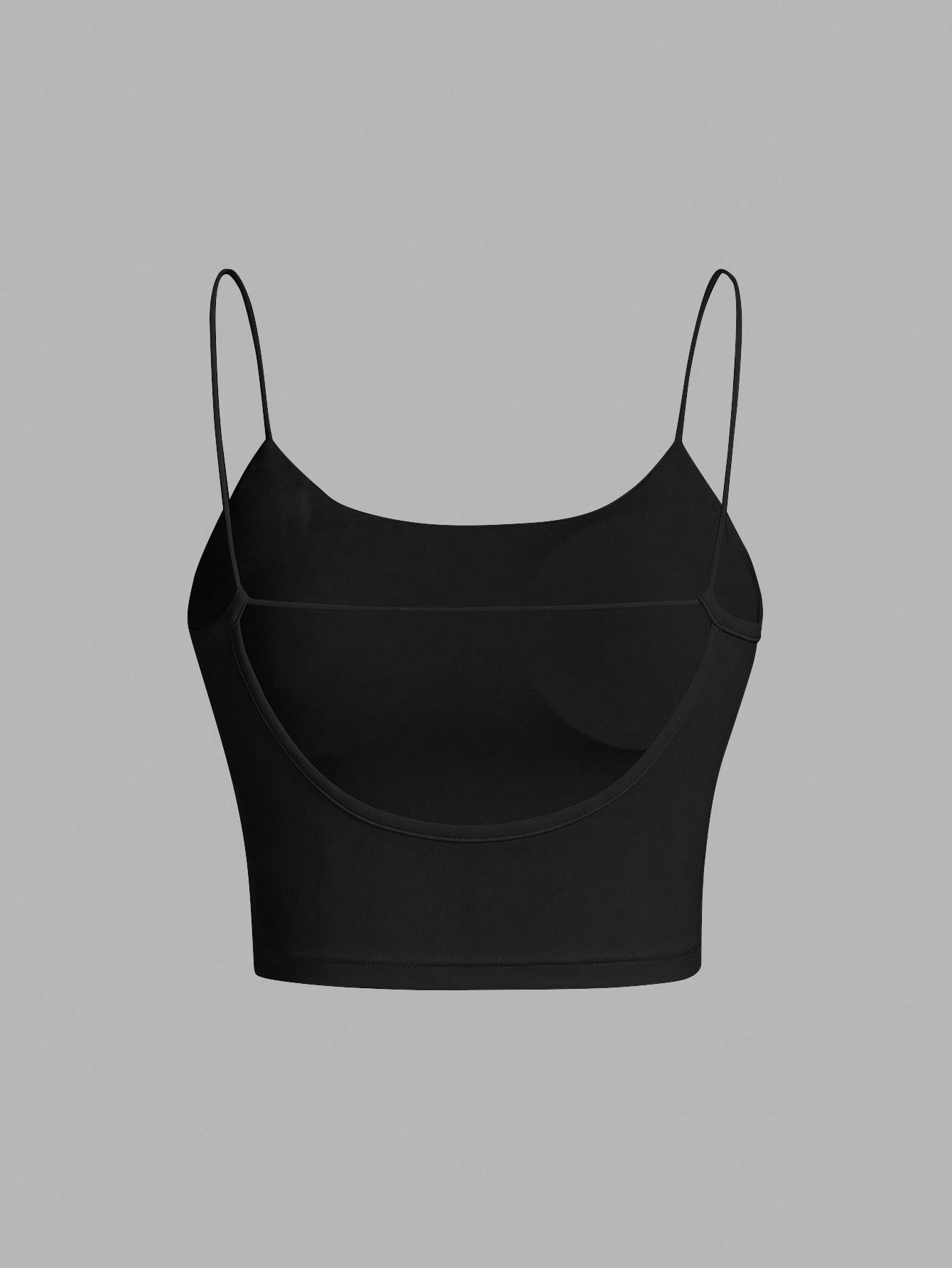 SHEIN CZARNY TOP NA RAMIĄCZKACH S06__S