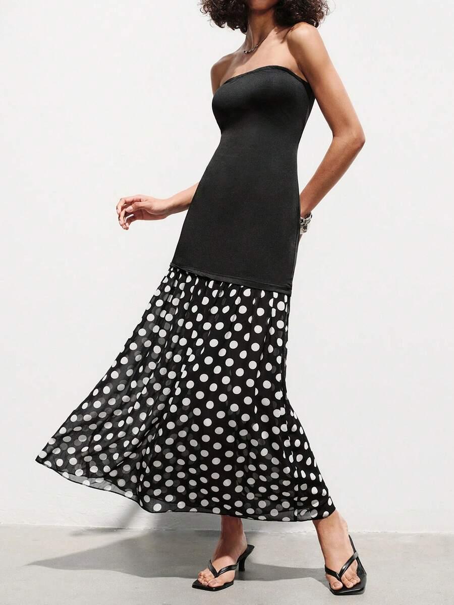 SHEIN SUKIENKA MAXI GROCHY S06__L