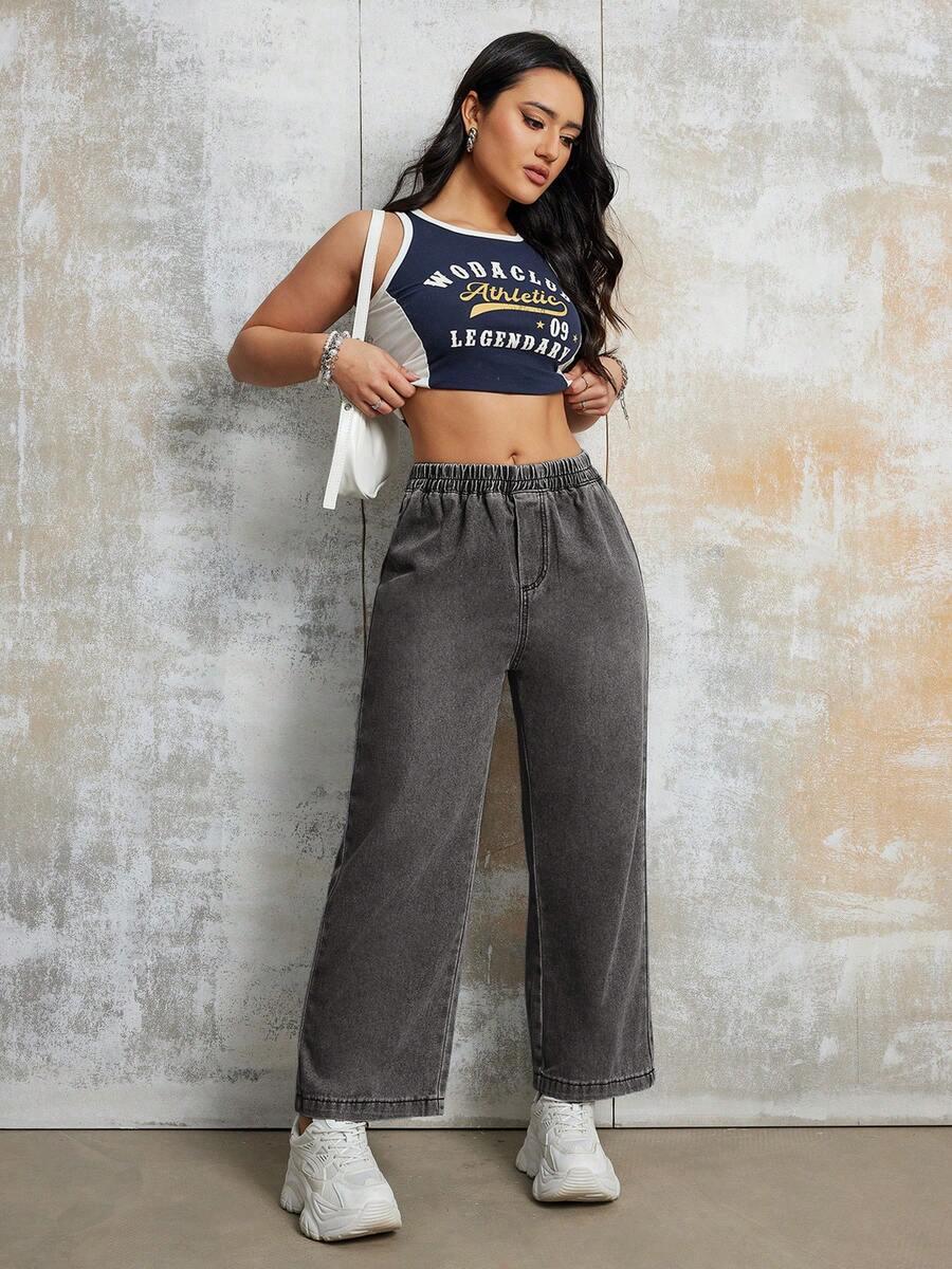 SHEIN SZARE SPODNIE JEANS S06__M