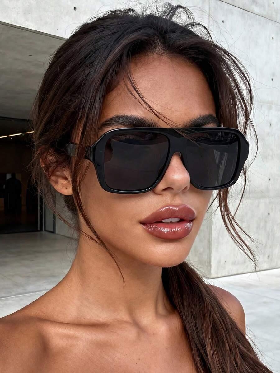 SHEIN CZARNE OKULARY PRZECIWSŁONECZNE S07
