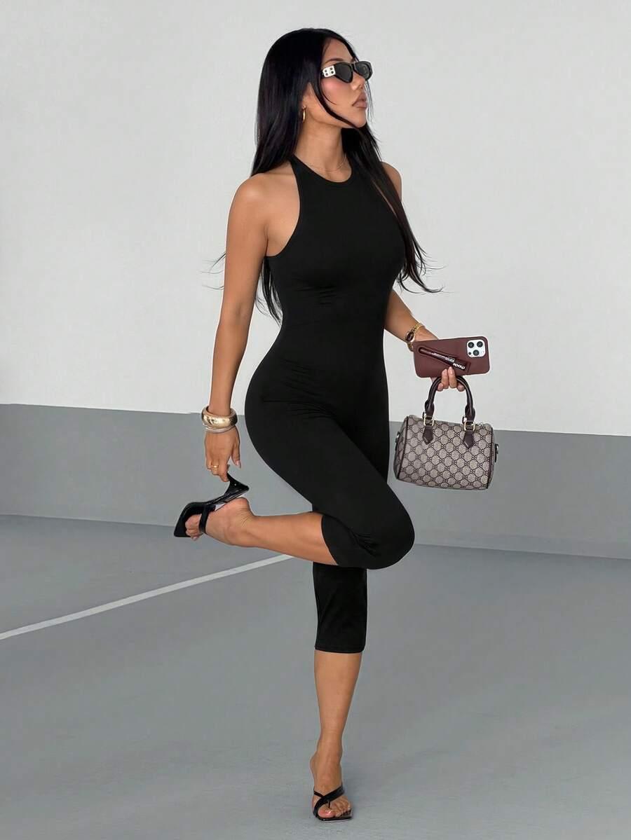 SHEIN CZARNY KOMBINEZON CASUAL S09__M