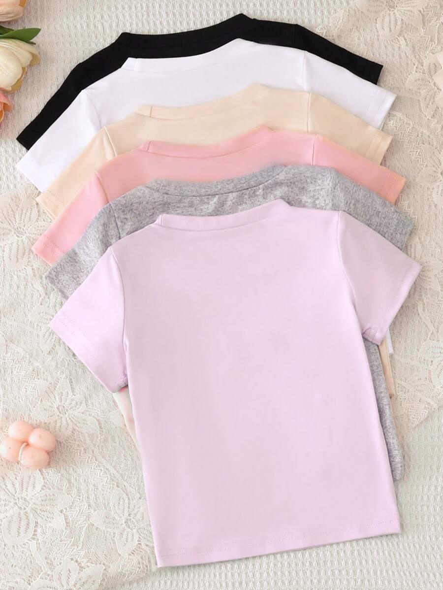 SHEIN SZARA BLUZKA Z KRÓTKIM RĘKAWEM S06__74/80