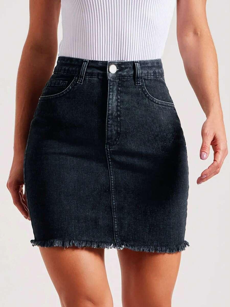 SHEIN CZARNA MINI SPÓDNICA S06__M