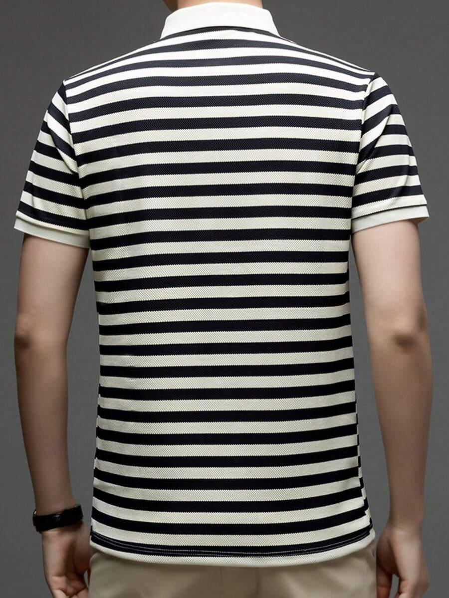 MANFINITY KOSZULKA POLO WZÓR PASKI S06__XL