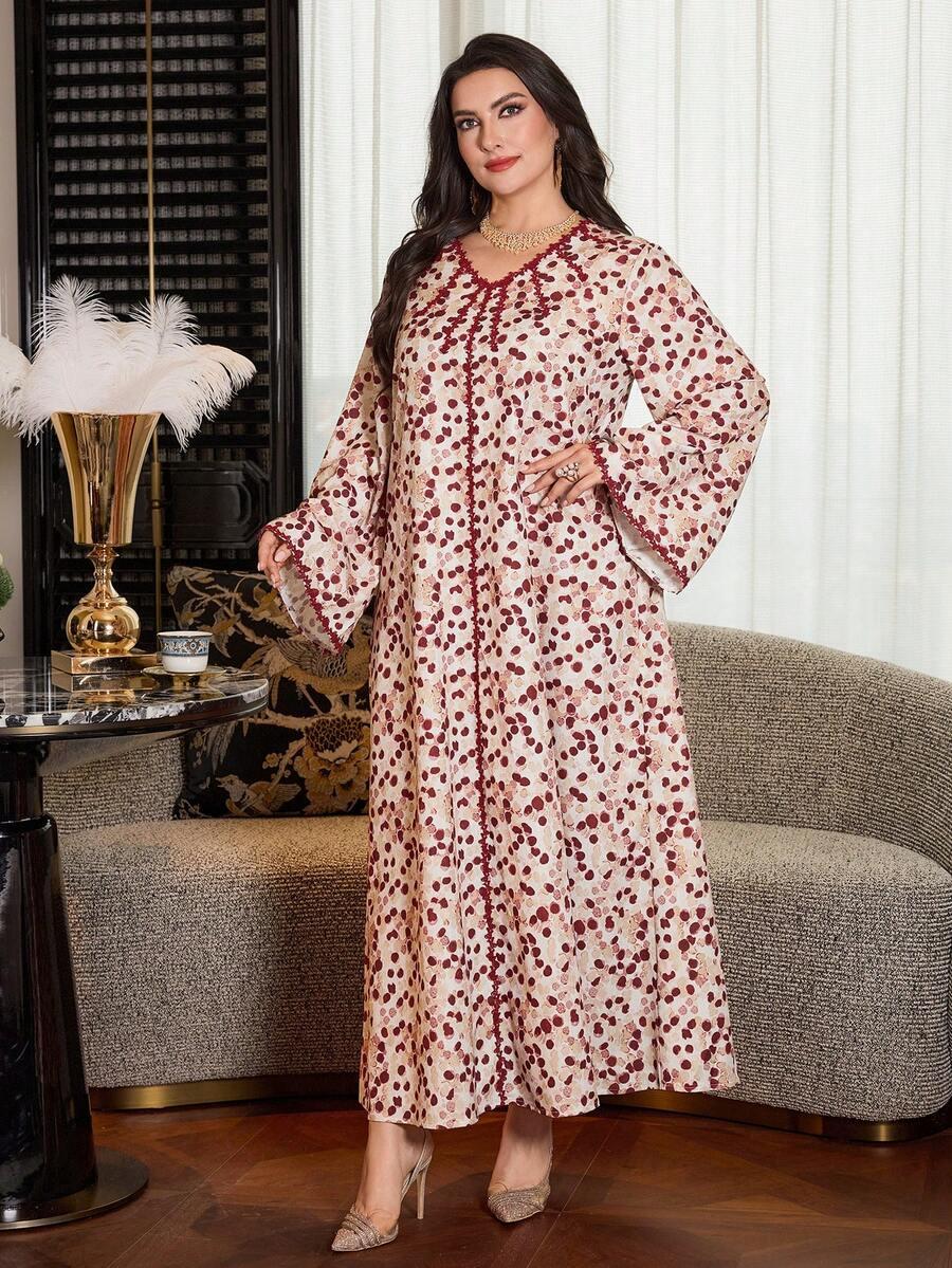 SHEIN MAXI SUKIENKA DŁUGI RĘKAW S06__50