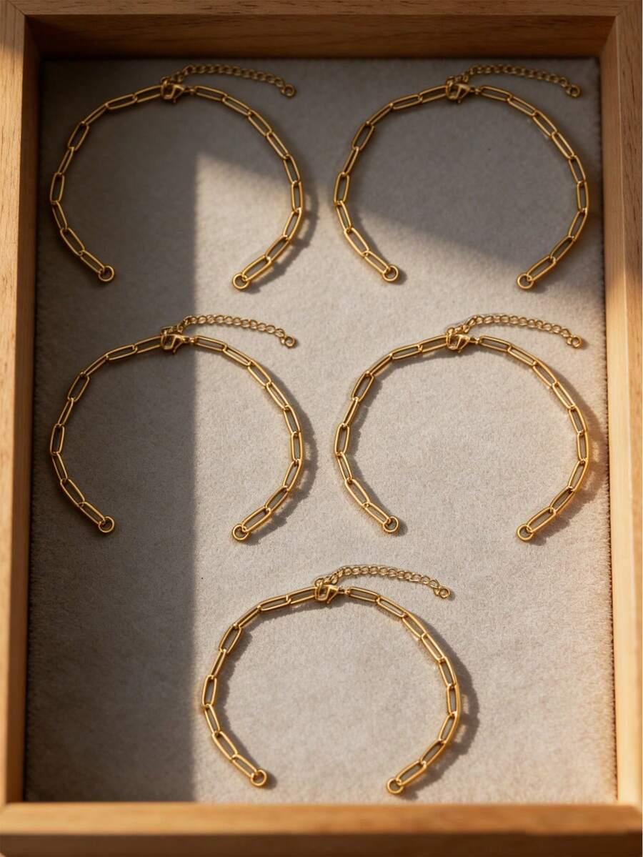 SHEIN ZŁOTE BRANSOLETKI 5-PACK S07