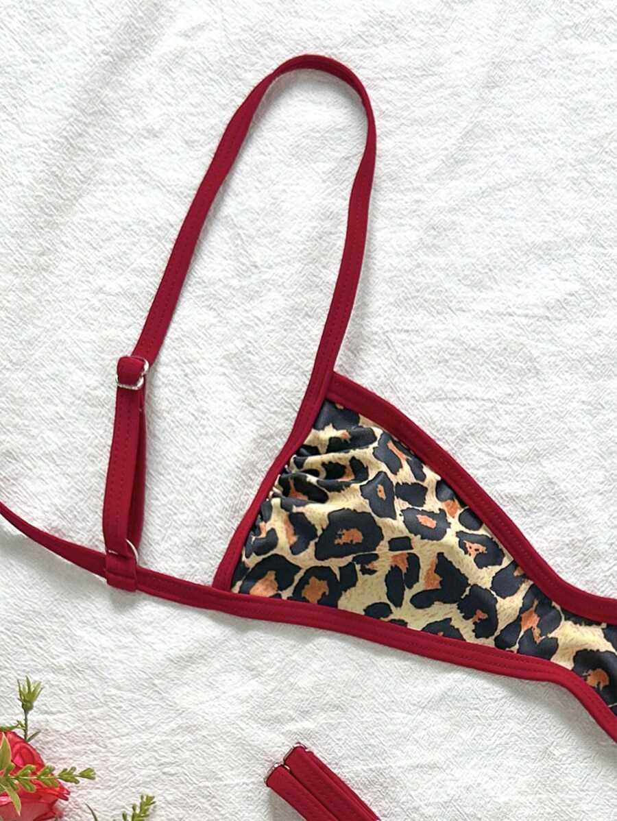 SHEIN DWUCZĘŚCIOWY STRÓJ KĄPIELOWY ANIMAL PRINT S09__M