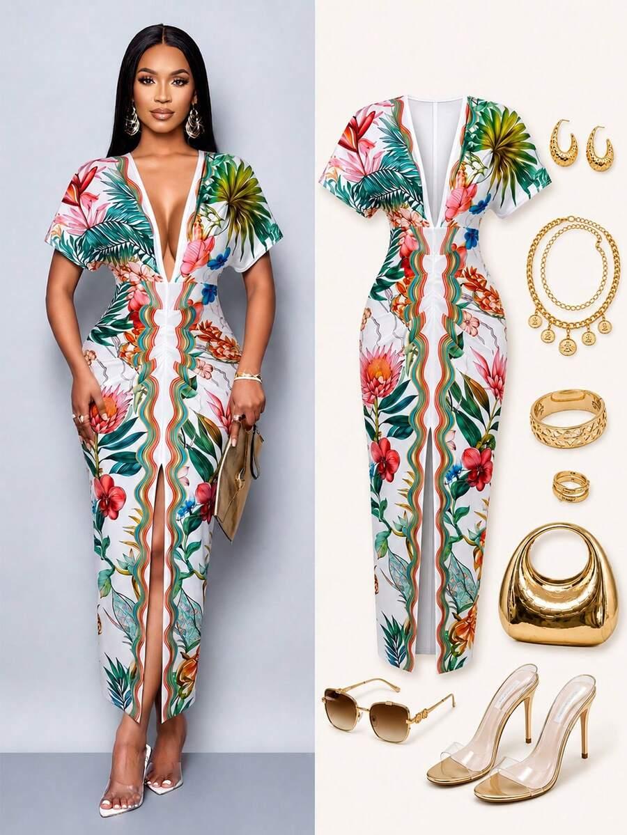 SHEIN SUKIENKA MAXI WZÓR S09__XL