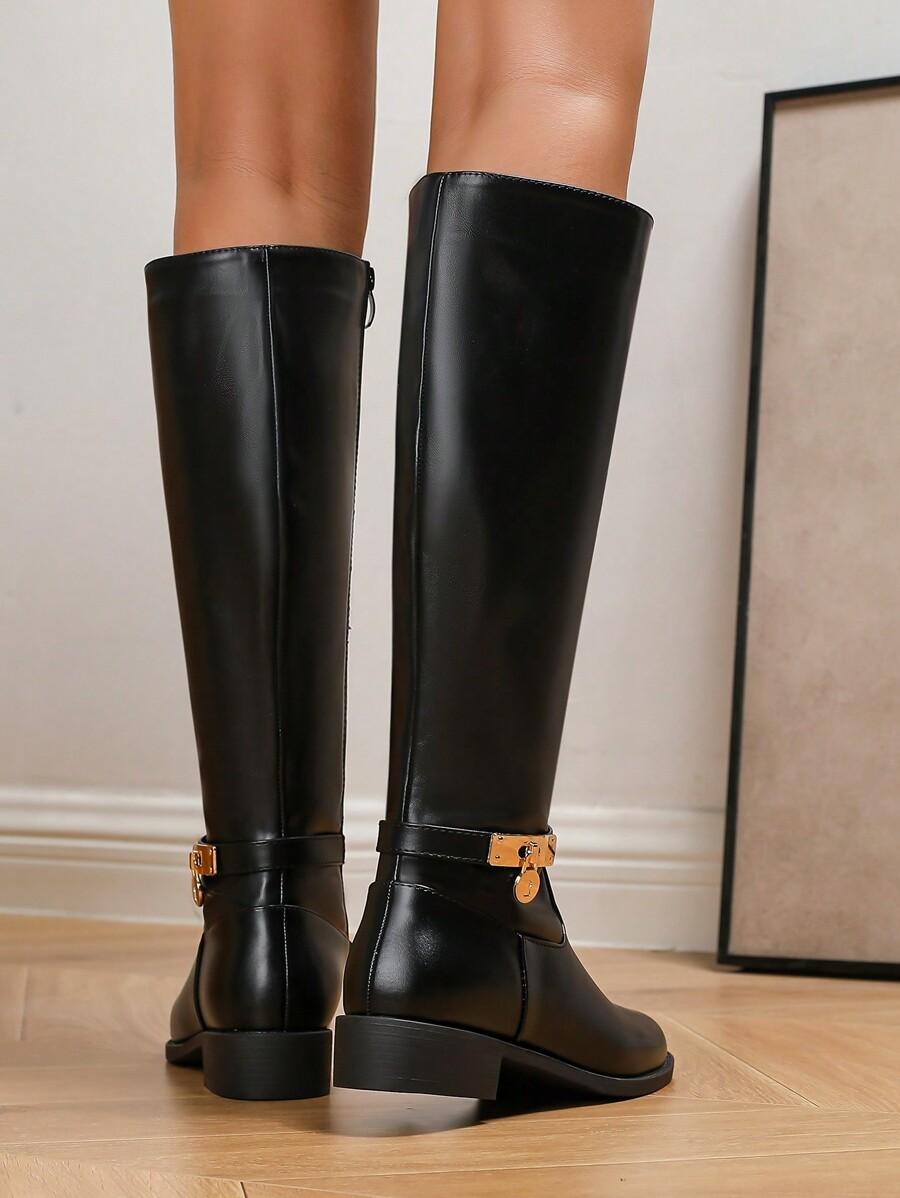 SHEIN CZARNE KOZAKI ZDOBIENIE W01__36