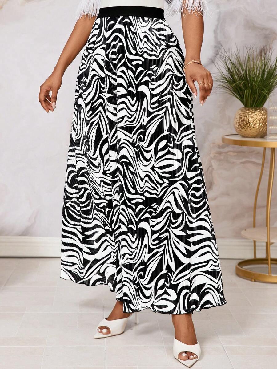 SHEIN MAXI SPÓDNICA WZÓR S06__L