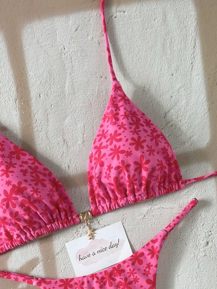 SHEIN DWUCZĘŚCIOWY STRÓJ KĄPIELOWY S09__L