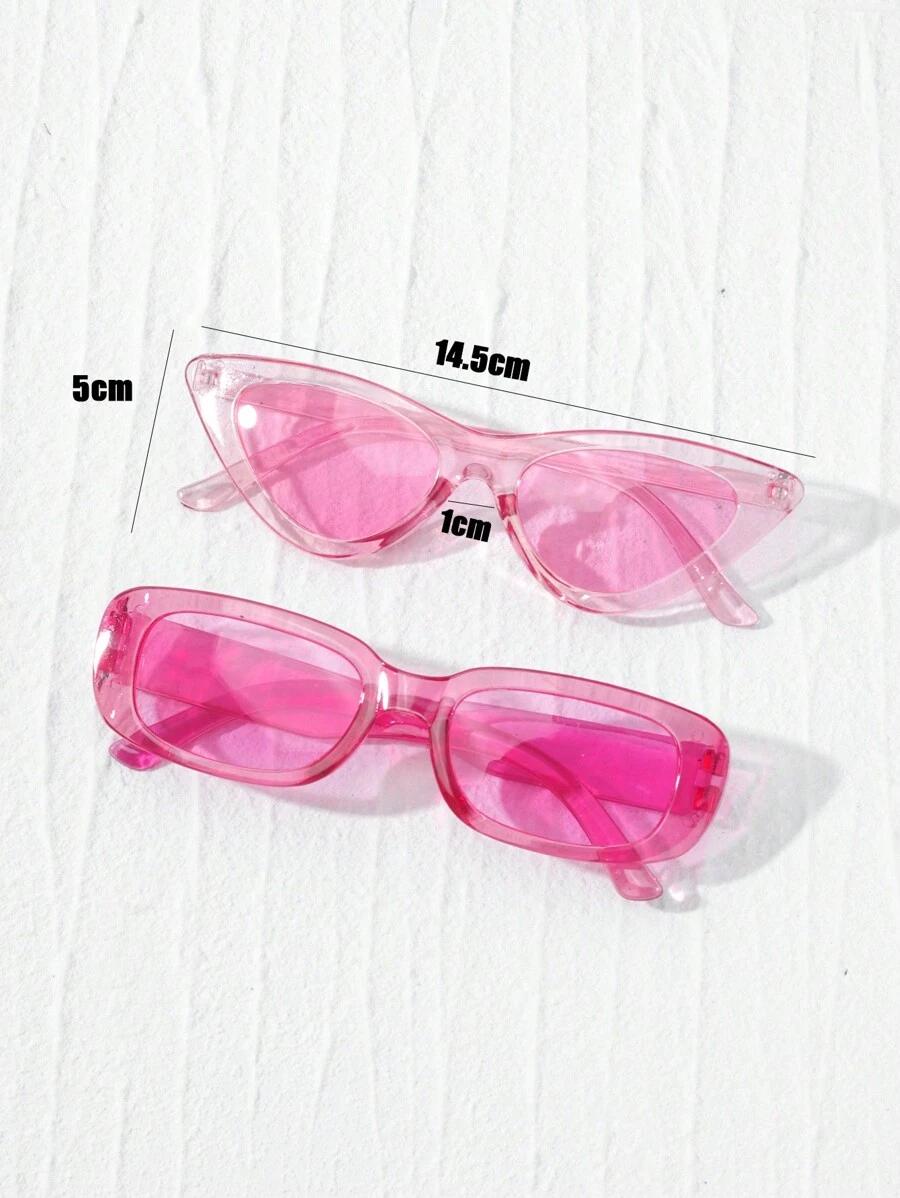SHEIN RÓŻOWE OKULARY 2 SZTUKI S07