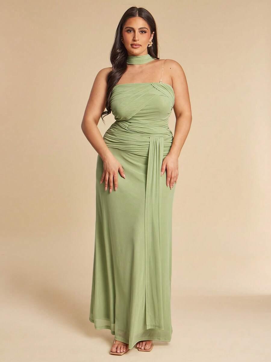 SHEIN ZIELONA MAXI SUKIENKA S06__XXL