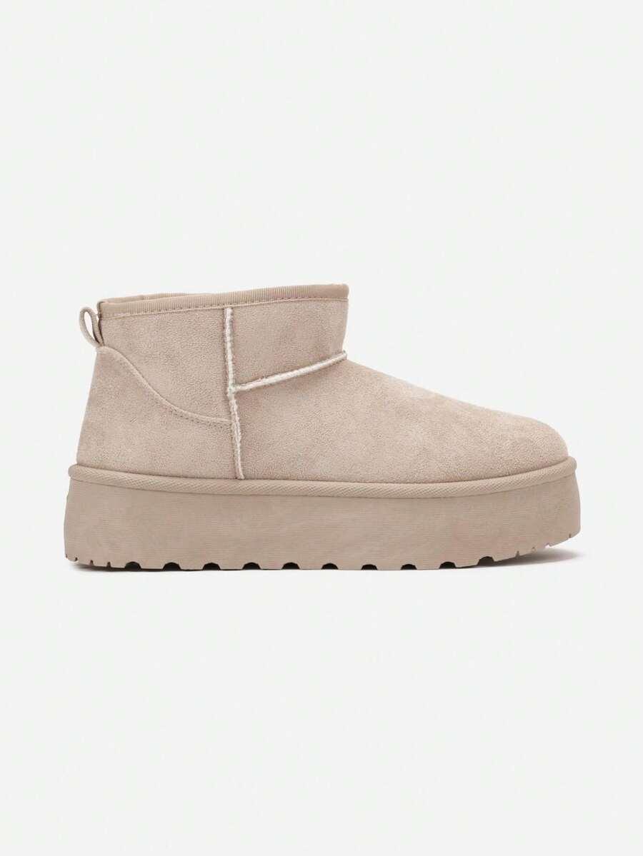 SHEIN BEŻOWE ŚNIEGOWCE PLATFORMA W01__37