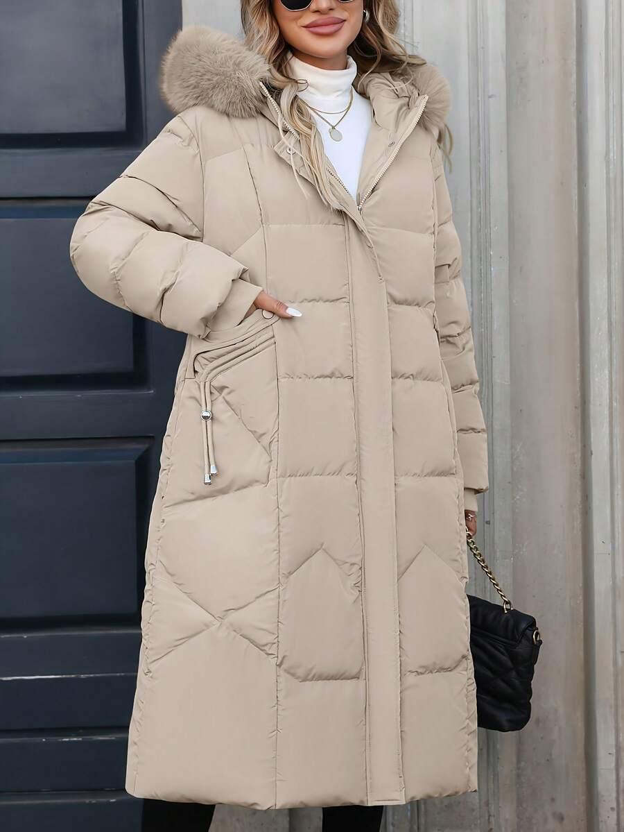 SHEIN BEŻOWA PIKOWANA KURTKA W01__46