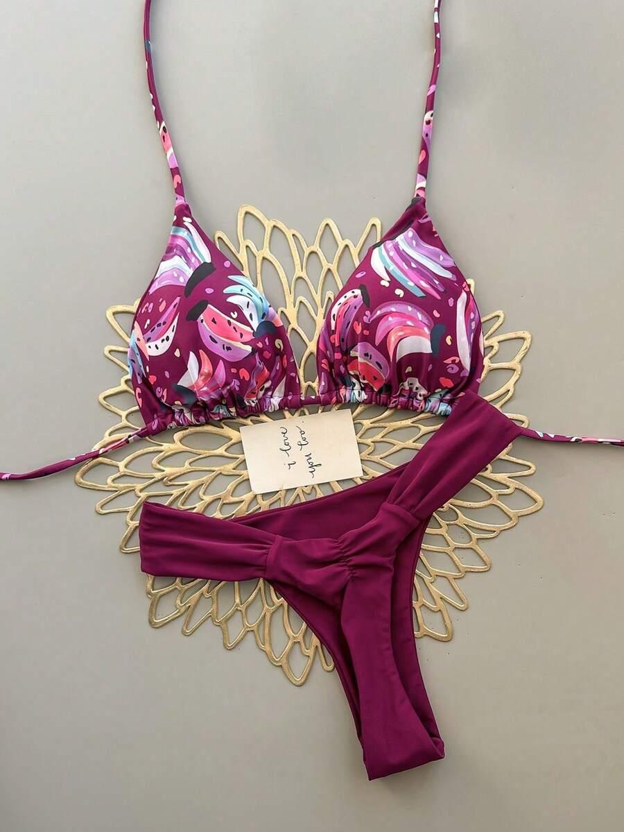 SHEIN DWUCZĘŚCIOWY STRÓJ KĄPEILOWY WZÓR S06__XS