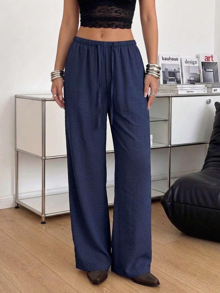 SHEIN GRANATOWE SPODNIE CASUAL S06__M