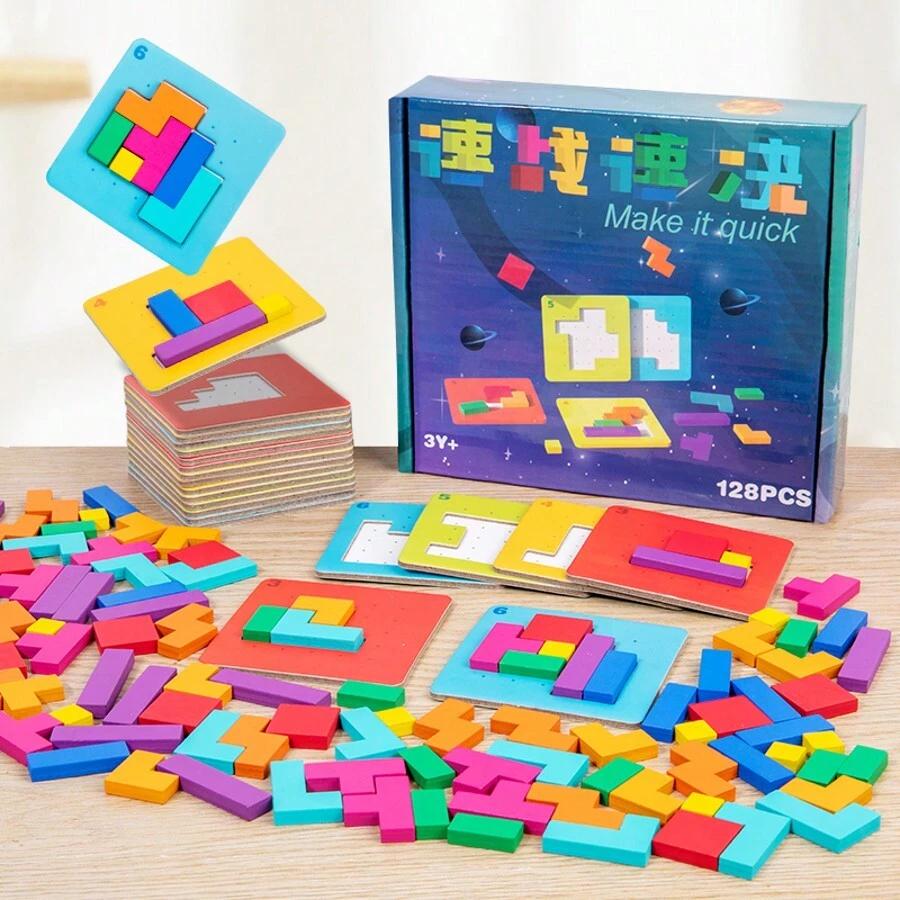 SHEIN DREWNIANE PUZZLE GRA S07