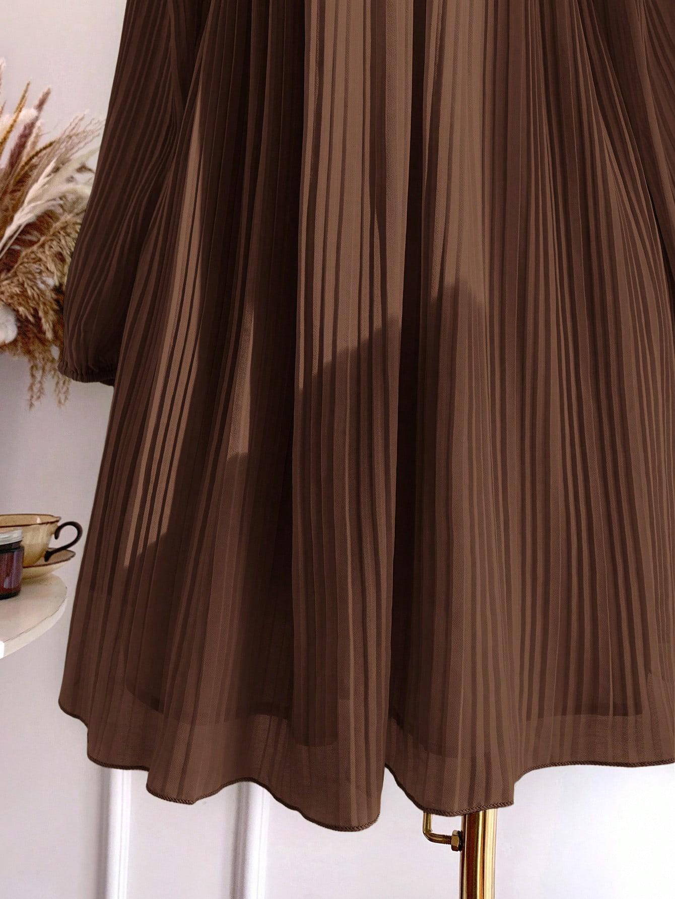 SHEIN BRĄZOWA MINI SUKIENKA S06__48
