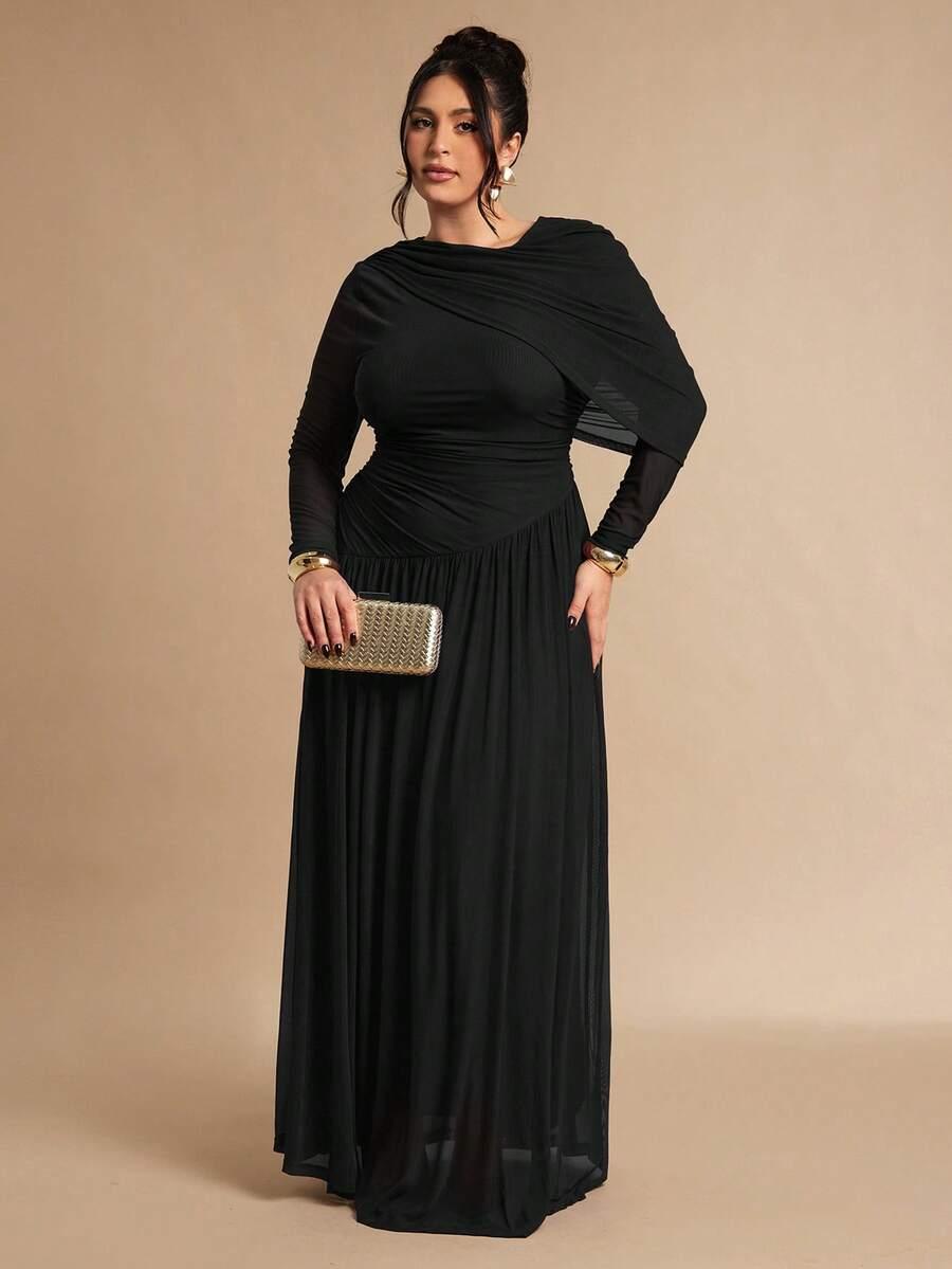 SHEIN CZARNA MAXI SUKIENKA S06__46