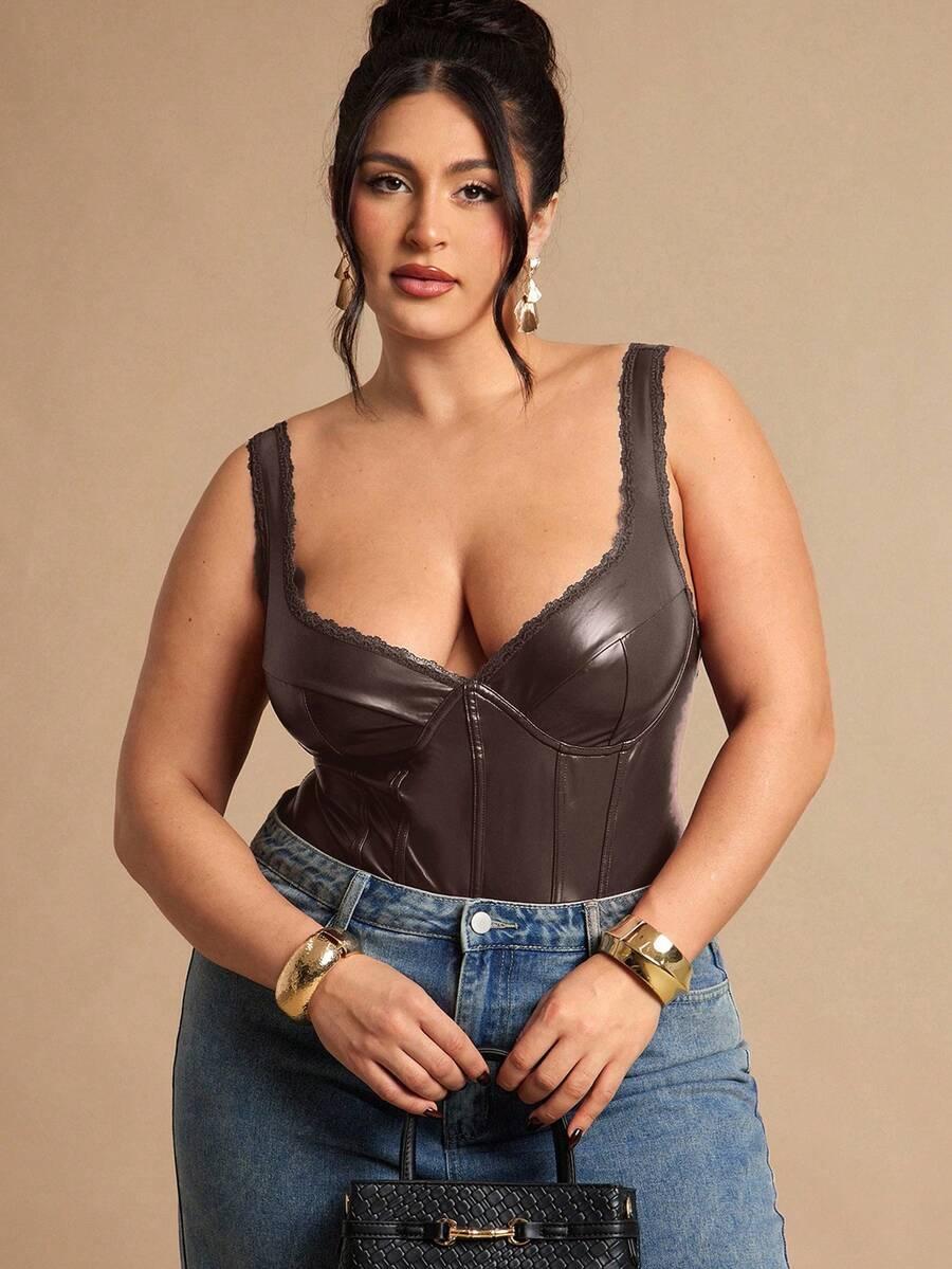SHEIN BRĄZOWE BODY NA RAMIĄCZKACH S09__48