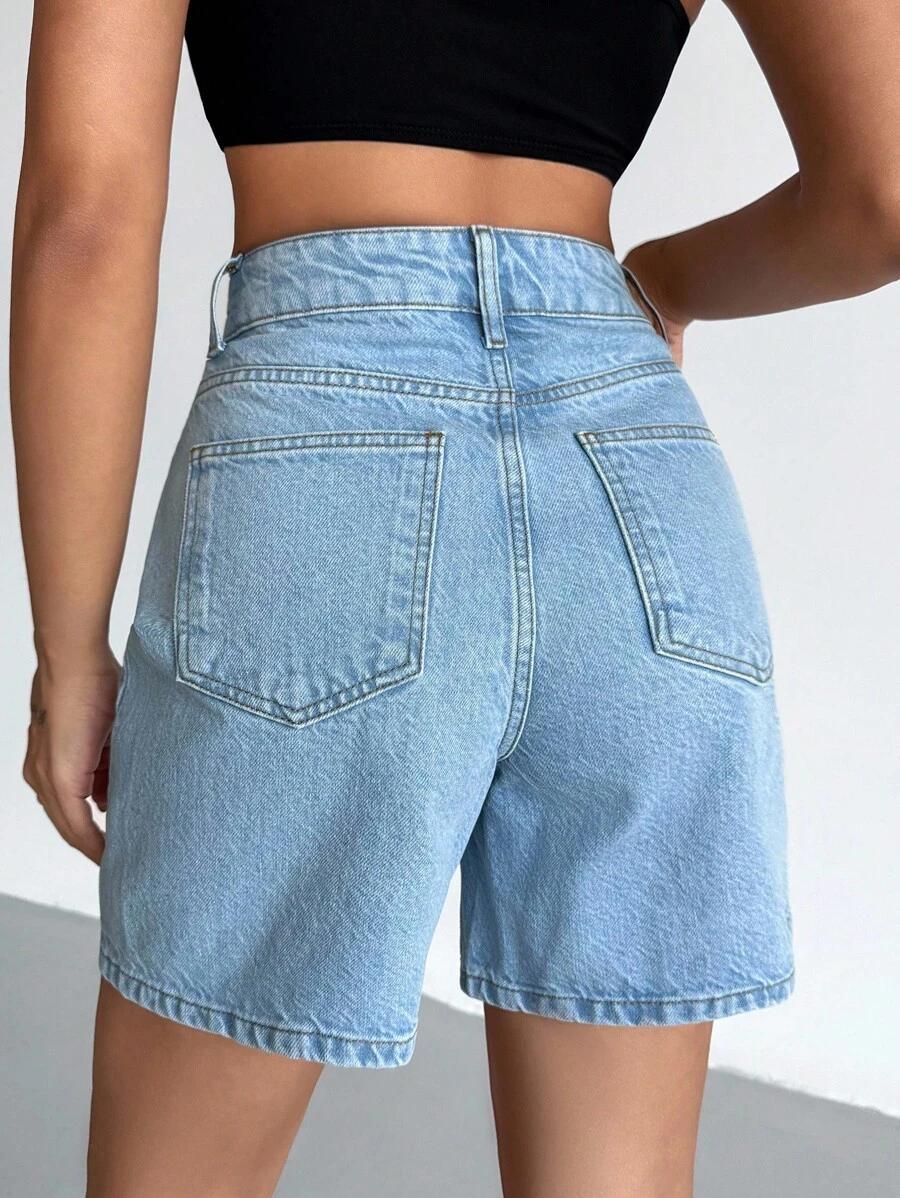 SHEIN NIEBIESKIE SPODENKI JEANS PK01__M