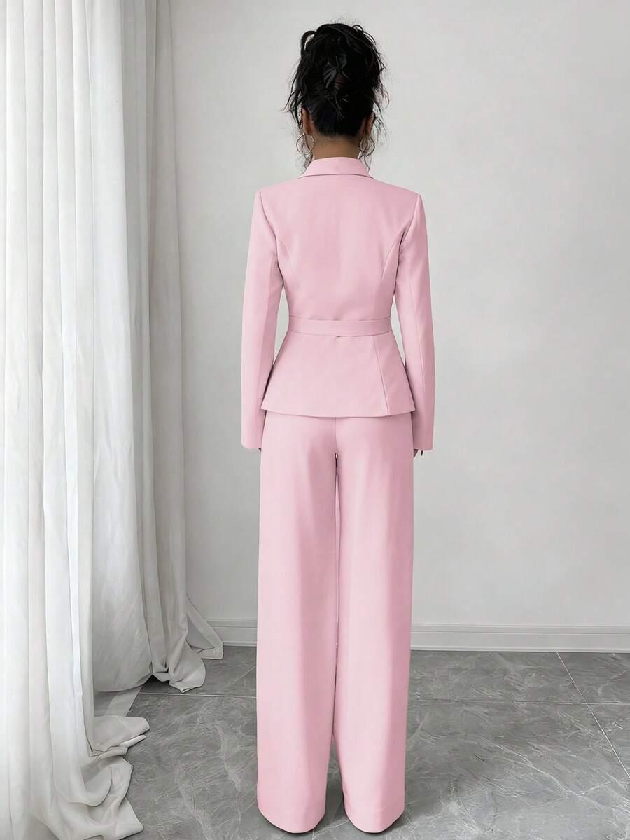 SHEIN MARYNARKA SPODNIE KOMPLET S06__S