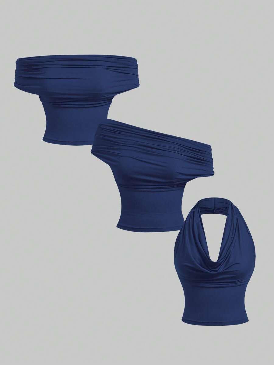 SHEIN TOP ODKRYTE PLECY 3-PACK S06__S