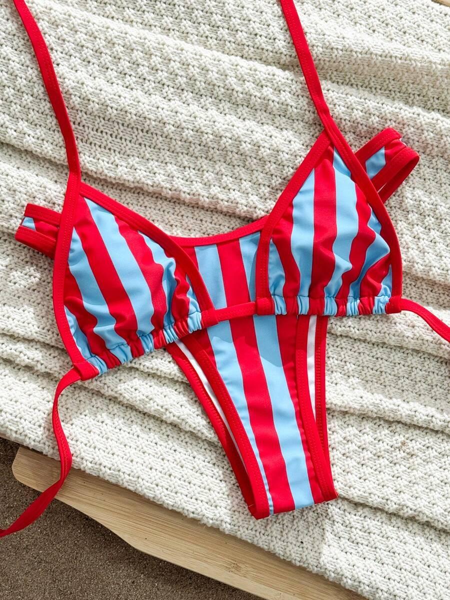 SWIM VCAY DWUCZĘŚCIOWY STRÓJ KĄPIELOWY W PASKI S09__S