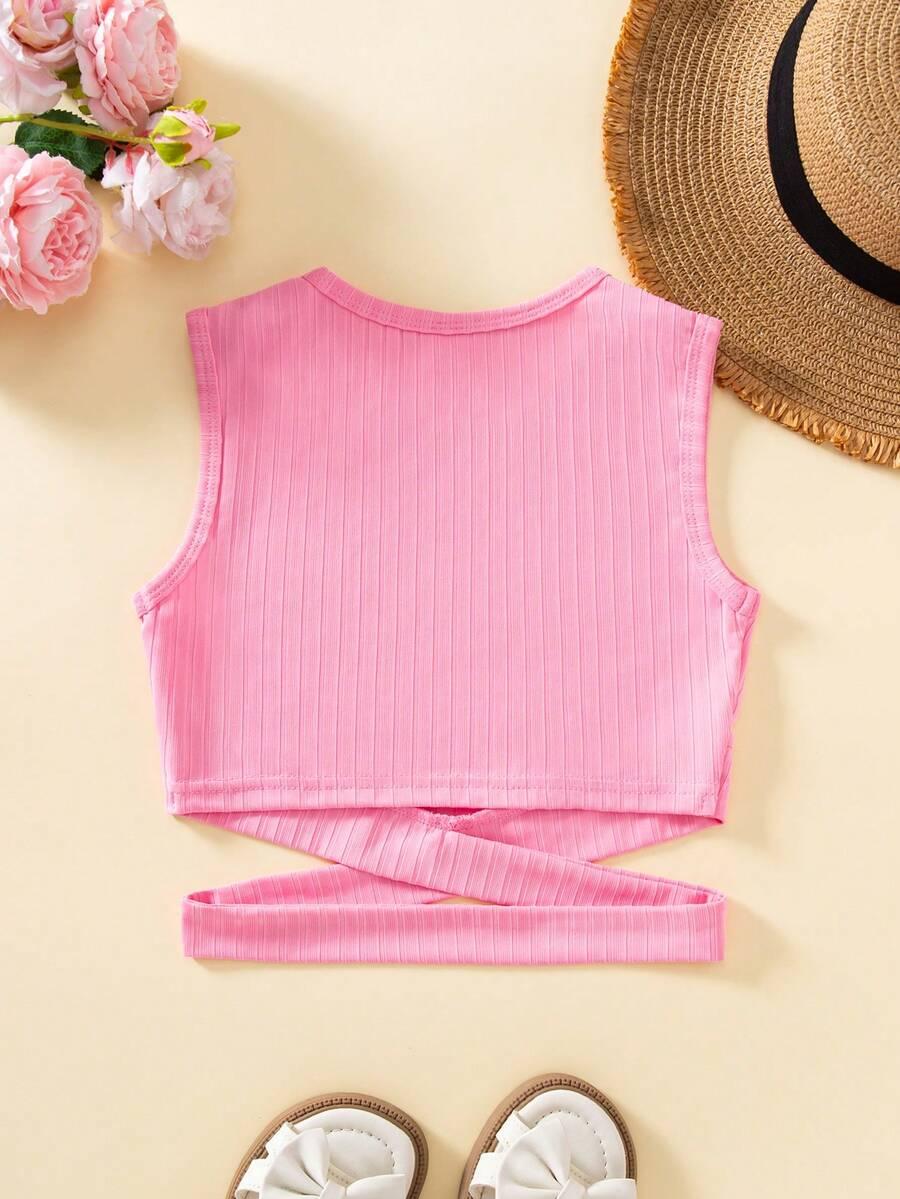 SHEIN RÓŻOWY TOP BEZ RĘKAWÓW S06__146/152
