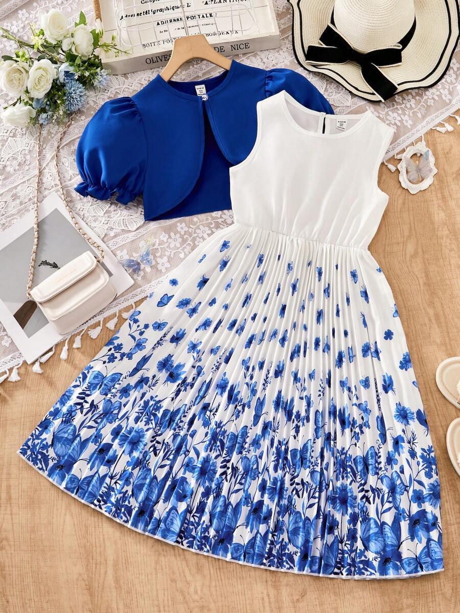 SHEIN SUKIENKA BOLERKO KOMPLET S06__140-146