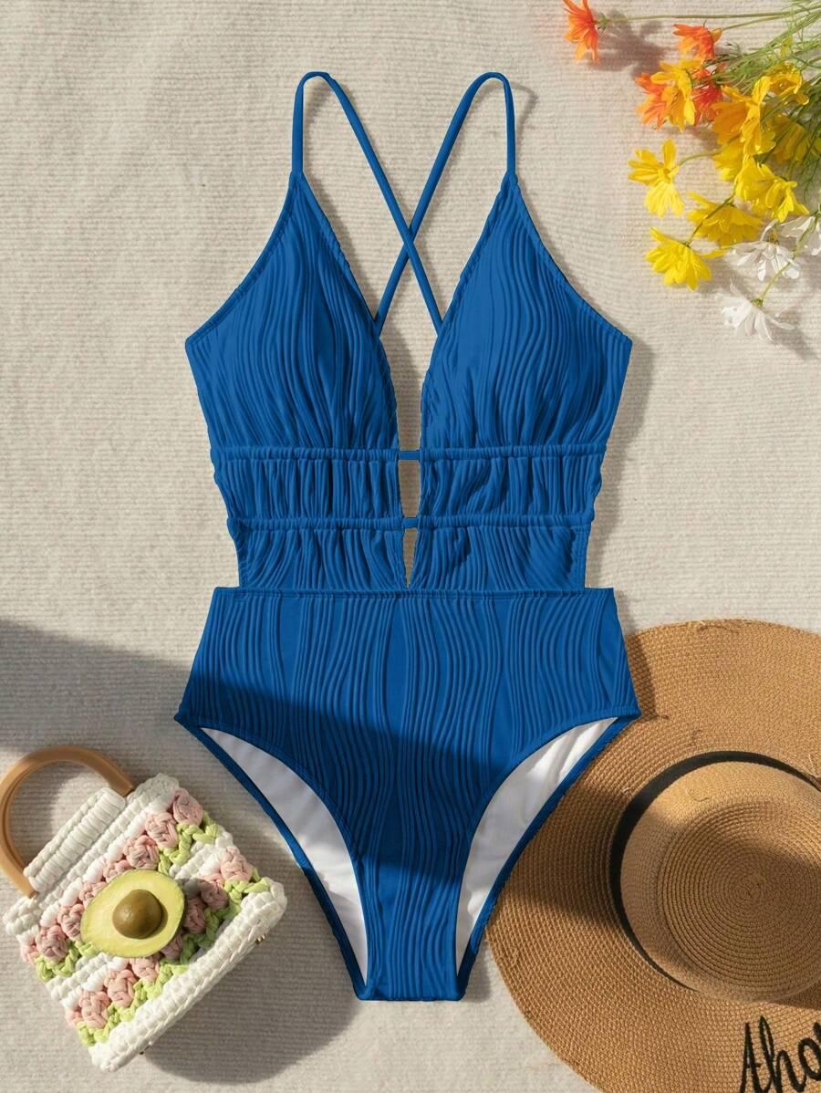 SHEIN JEDNOCZĘŚCIOWY STRÓJ KĄPIELOWY S09__S