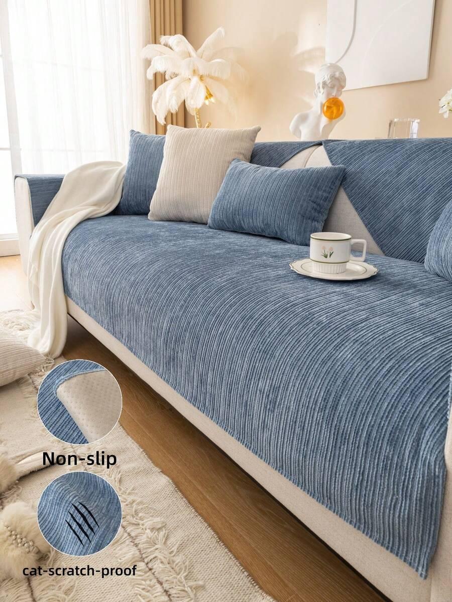 SHEIN NIEBIESKI POKROWIEC NA SOFĘ S07__70X150CM