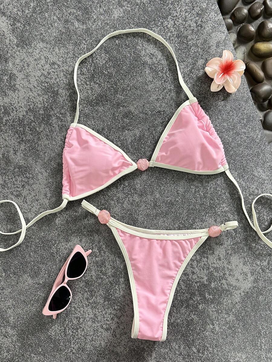 SHEIN DWUCZĘŚCIOWY STRÓJ KĄPIELOWY S09__L
