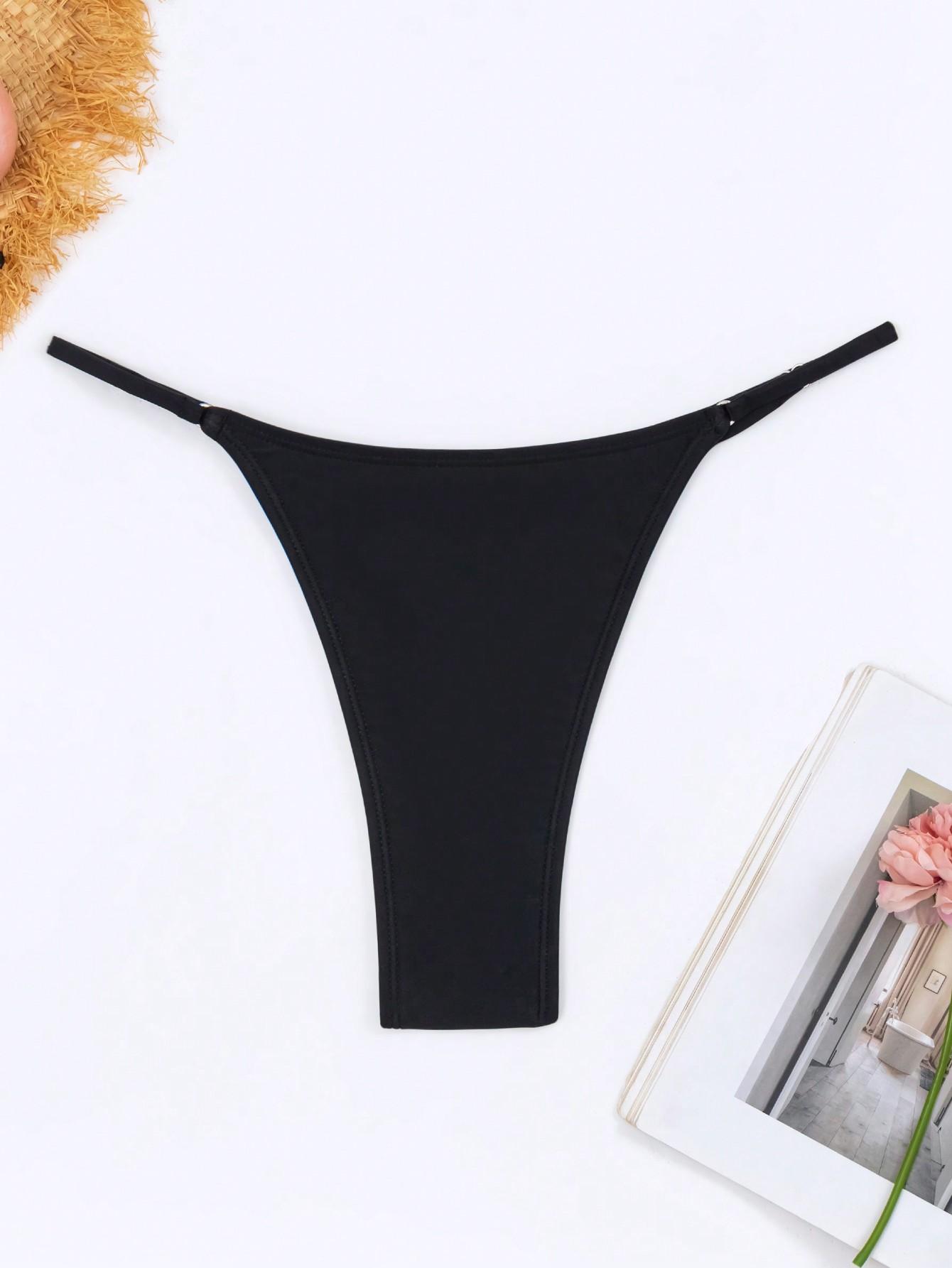 SHEIN CZARNY DÓŁ OD STROJU KĄPIELOWEGO S09__XXS