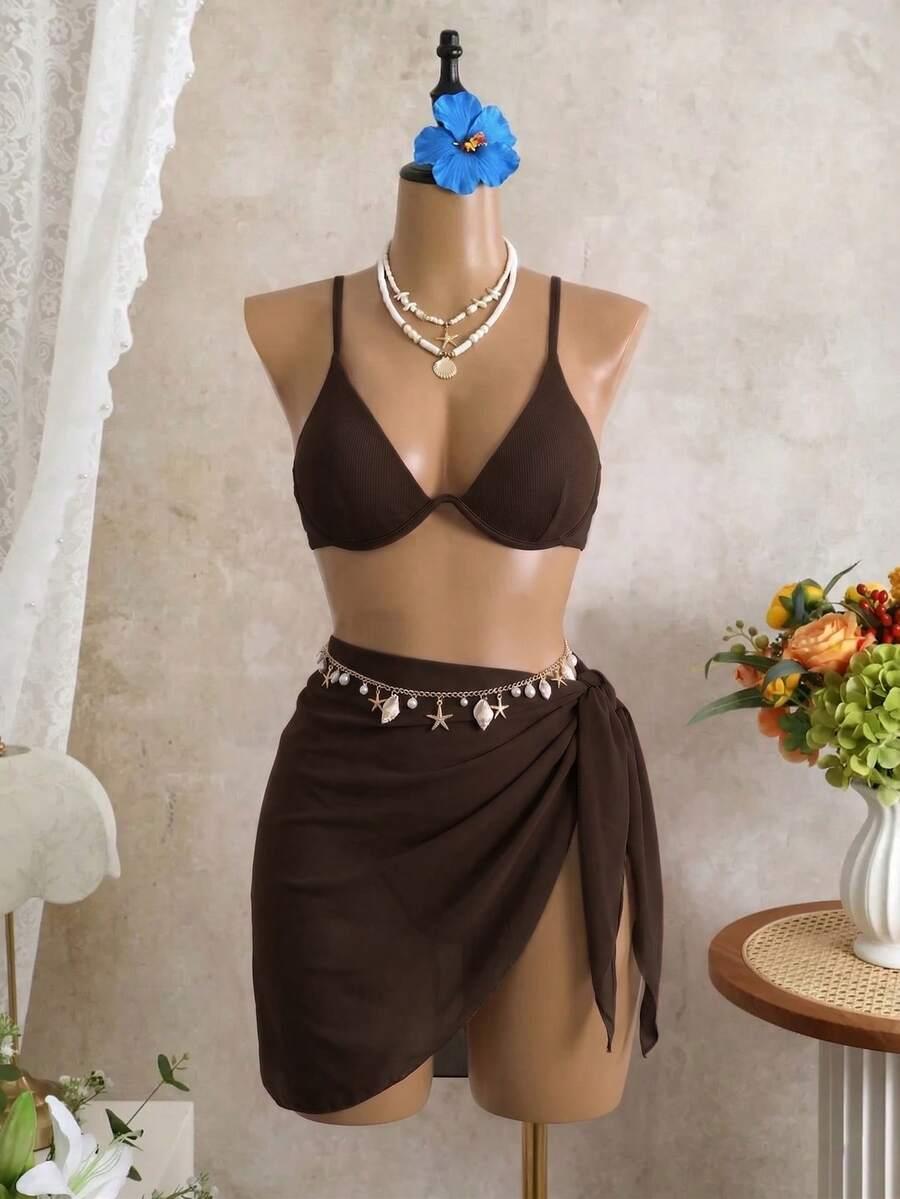 SWIM VCAY DWUCZĘŚCIOWY STRÓJ KĄPIELOWY SARONG KOMPLET S09__46