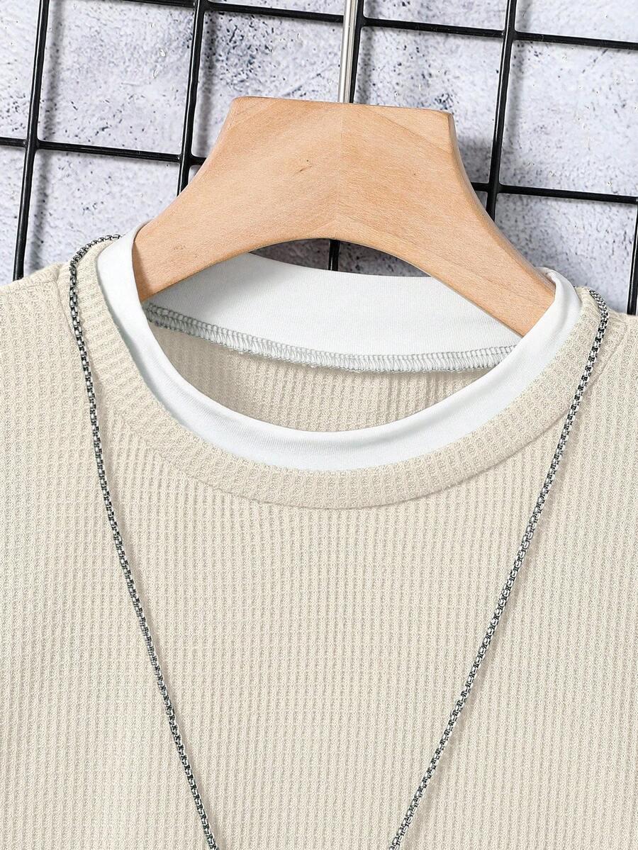 SHEIN BEŻOWA BLUZKA DŁUGI RĘKAW S06__146/152