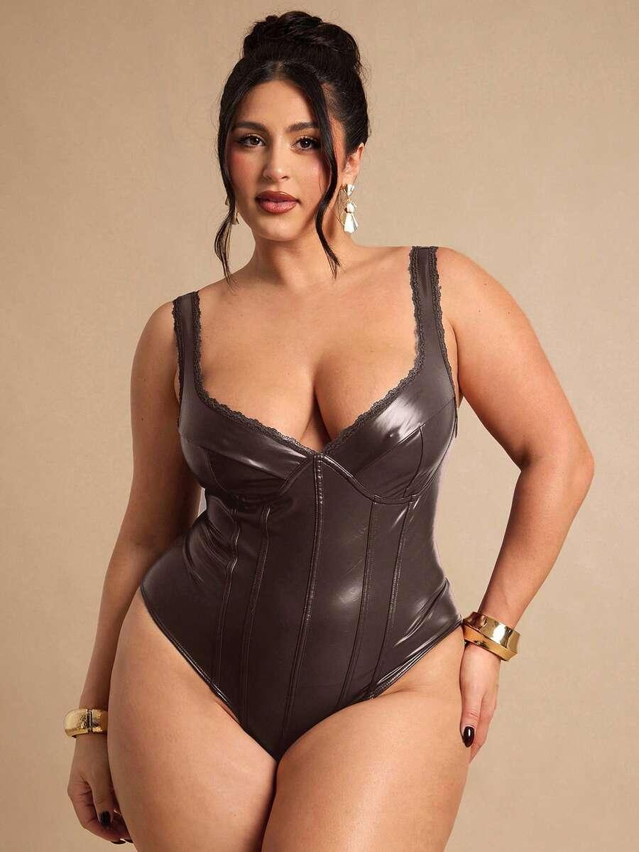 SHEIN BRĄZOWE BODY NA RAMIĄCZKACH S09__48