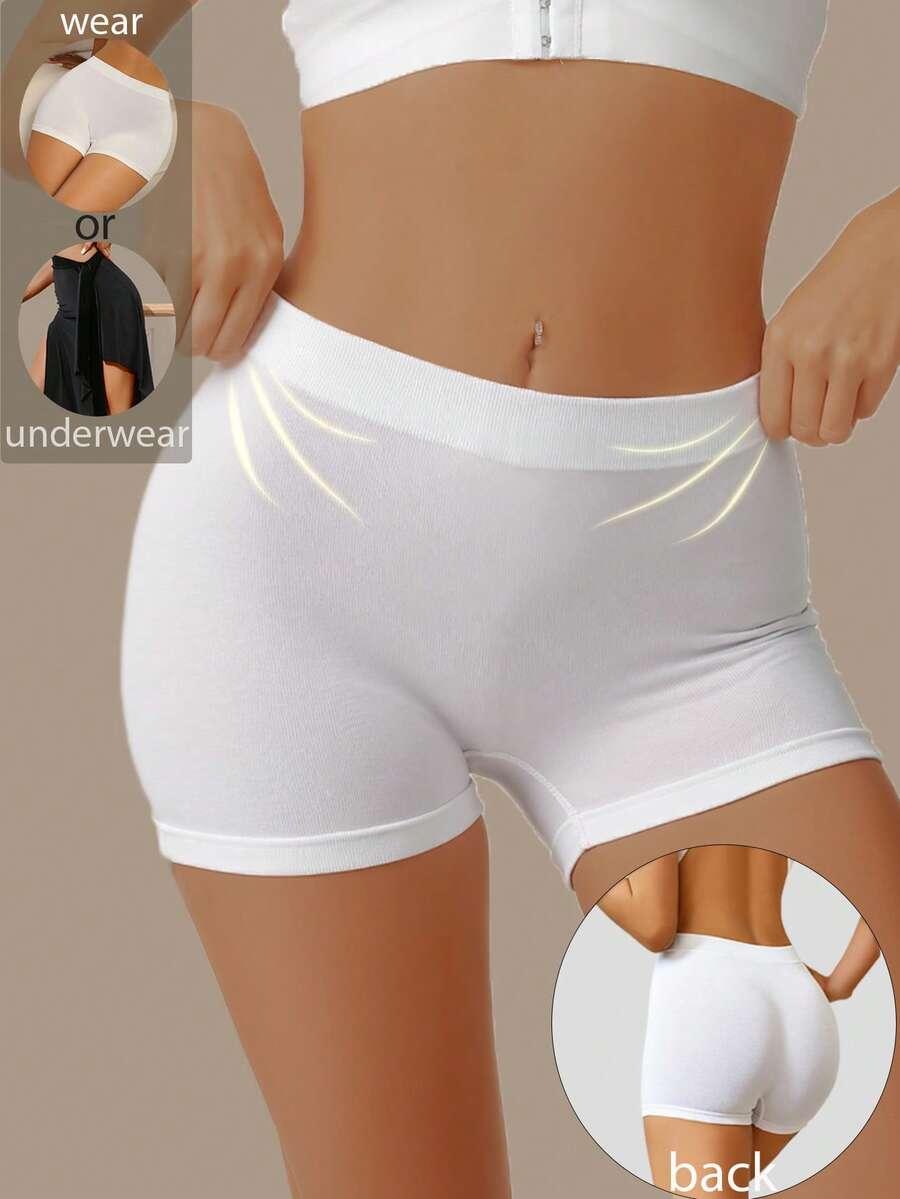 SHEIN BIAŁE MAJTKI SZORTY PK01__S