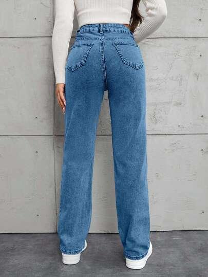 SHEIN SPODNIE JEANS CASUAL S06__S