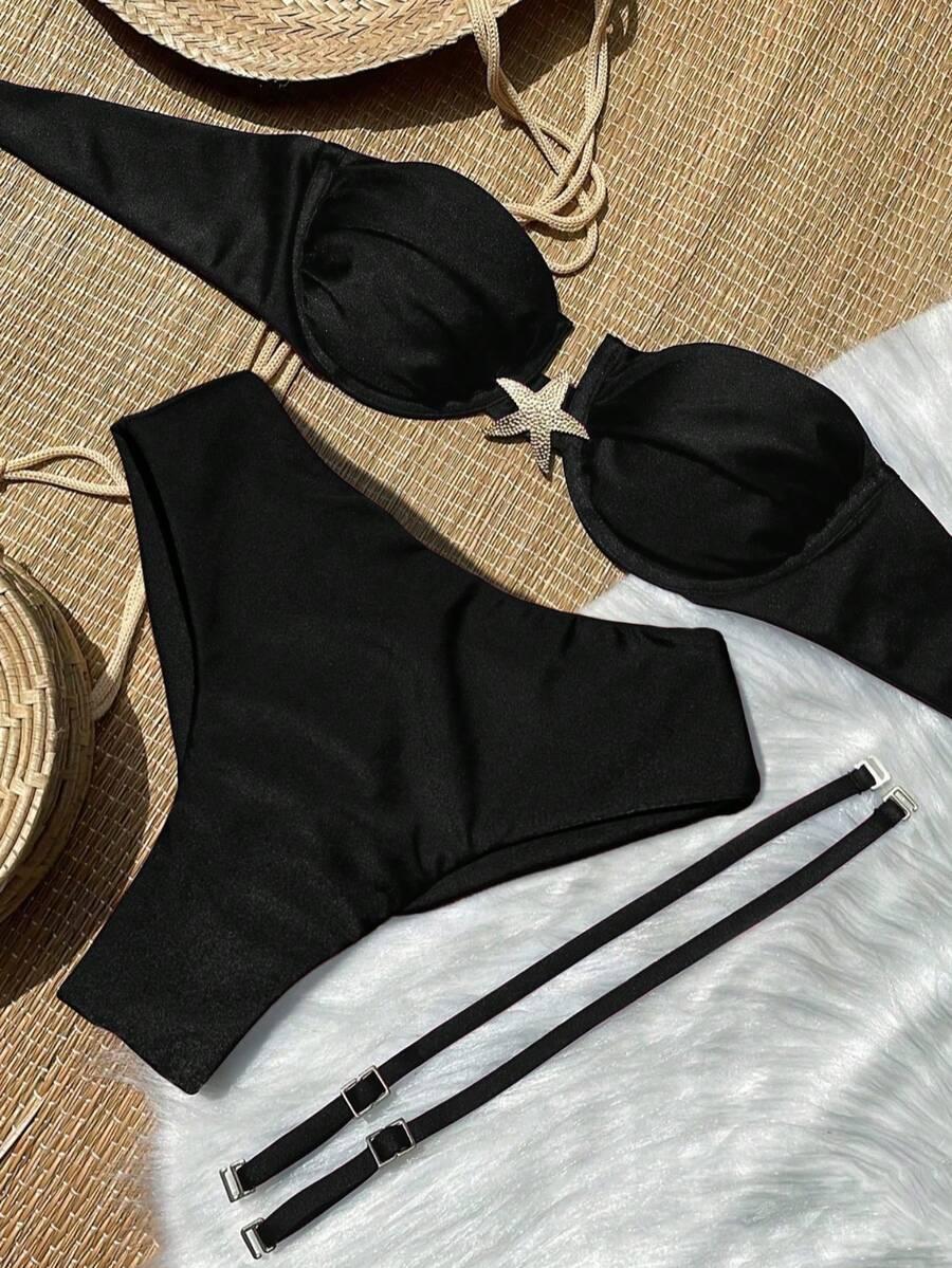 SHEIN DWUCZĘŚCIOWY STRÓJ KĄPIELOWY S09__M