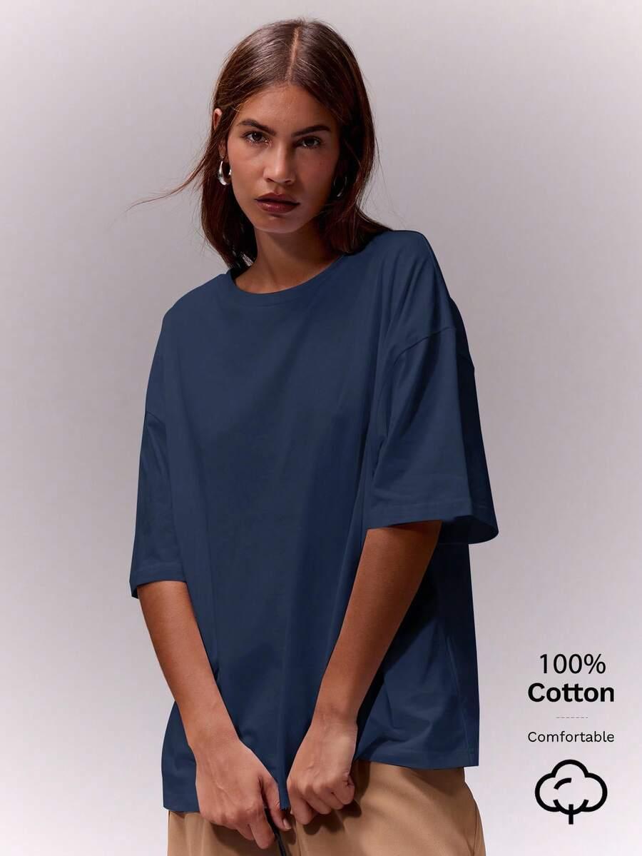 MUSERA GRANATOWY T-SHIRT BASIC S09__XL