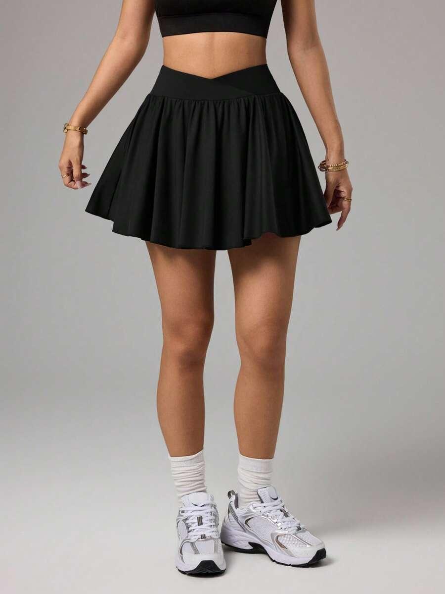 SHEIN CZARNE SPÓDNICO-SPODENKI CASUAL S06__M