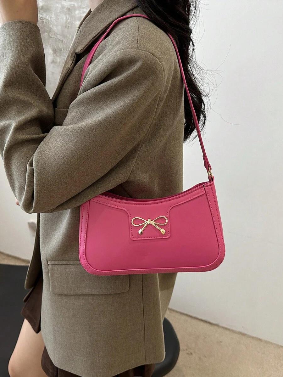 SHEIN RÓŻOWA TOREBKA KOKARDA S07__14X24