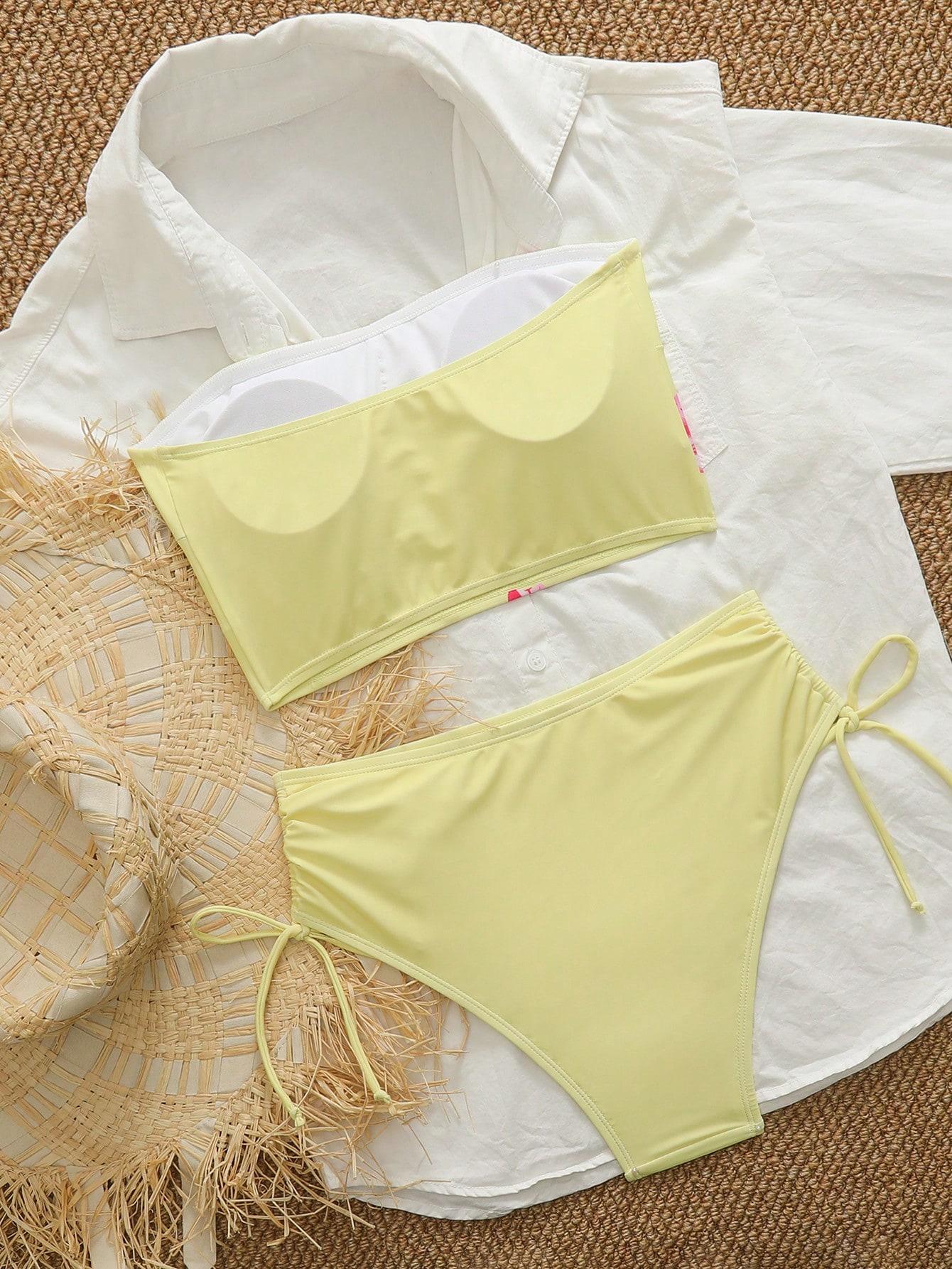 SHEIN DWUCZĘŚCIOWY STRÓJ KĄPIELOWY S09__L