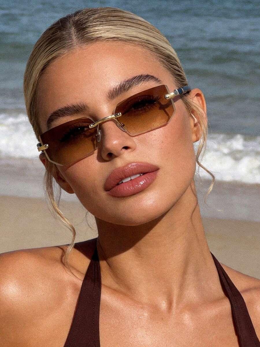 SHEIN OKULARY PRZECIWSŁONECZNE METALOWA OPRAWKA S07
