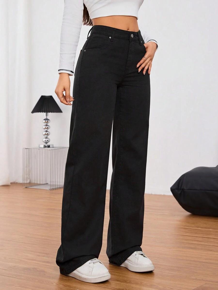 SHEIN CZARNE SPODNIE JEANS S06__M